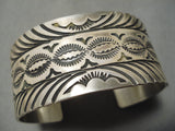 Exceptional Navajo Sterling Silver Bracelet Native American-Nativo Arts