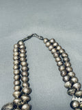 Spider Vintage Native American Navajo Sterling Silver Squash Blossom Necklace-Nativo Arts