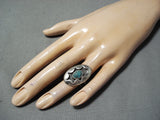 Rare Red Mountain Turquoise Vintage Native American Navajo Sterling Silver Ring Old-Nativo Arts