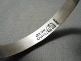 Thick And Intricate!! Vintage Navajo Sterling Silver Native American Bracelet-Nativo Arts