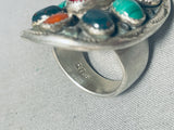 Ruby Red Vintage Native American Navajo Turquoise Sterling Silver Ring Old-Nativo Arts