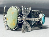 Heavy 127 Gram Vintage Native American Navajo Green Turquoise Sterling Silver Bracelet-Nativo Arts