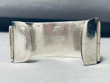 Incredible Brownbear Vintage Turquoise Sterling Silver Inlay Bracelet-Nativo Arts