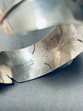 Important Vintage Native American Navajo Feather Turquoise Sterling Silver Bracelet-Nativo Arts