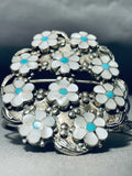 The Best Daisy Turquoise Vintage Native American Zuni Sterling Silver Bracelet-Nativo Arts