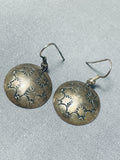 Beautiful Vintage Native American Navajo Sterling Silver Earrings-Nativo Arts