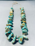 332 Grams Vintage Native American Navajo Royston Turquoise & Heishi Necklace-Nativo Arts