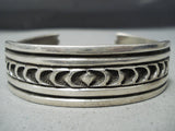 Sensational Vintage Navajo Sterling Silver Bracelet Native American Old-Nativo Arts