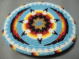 Fantastic Vintage Navajo Beaded Buckle Native American-Nativo Arts