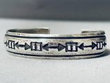 Authentic Vintage Native American Navajo Thomas Singer Sterling Silver Bracelet-Nativo Arts