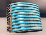 Native American 10 Story Vintage Zuni Turquoise Sterling Silver Bracelet-Nativo Arts