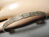 Important Vintage Native American Zuni Simplicio Sterling Silver Bracelet Old-Nativo Arts