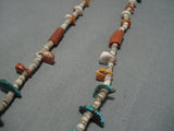 Impressive Vintage Navajo Turquoise Heishi Native American Necklace Old-Nativo Arts