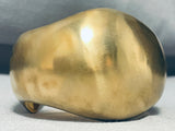 Native American Very Rare Vintage Orville Tsinnie Brass Bracelet Cuff-Nativo Arts