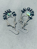 One Of The Most Unique Vintage Native American Navajo Turquoise Sterling Silver Bead Earrings-Nativo Arts