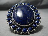 Best Modernistic Navajo Lapis Huge Sterling Silver Native American Ring-Nativo Arts