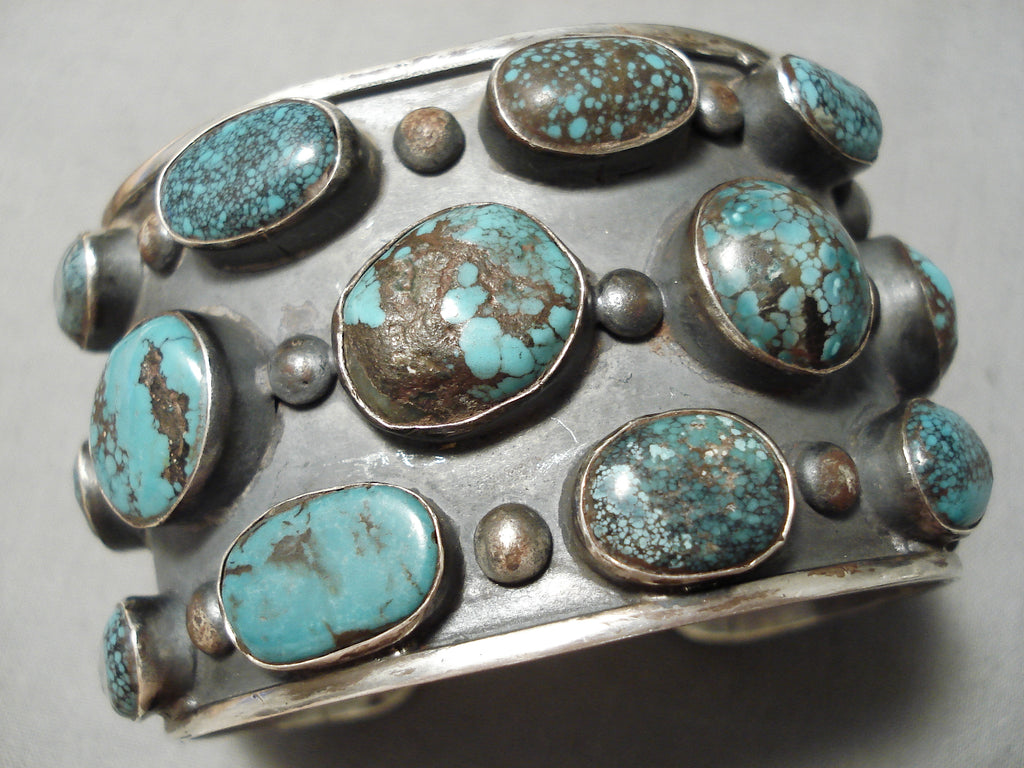 Supremely Rare Vintage Native American Navajo Green Bisbee