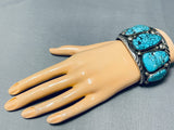 Native American Best Important Jean Dale Vintage Rare Turquoise Sterling Silver Bracelet-Nativo Arts