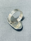 Noteworthy Vintage Native American Navajo Royston Turquoise Sterling Silver Ring Signed-Nativo Arts