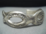 Marvelous Viintage Native American Navajo Sterling Silver Bracelet Signed-Nativo Arts