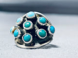 Wonderful Vintage Native American Navajo Turquoise Sterling Silver Ring-Nativo Arts