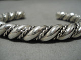 Marvelous Vintage Native American Navajo Heavy Twist Sterling Silver Bracelet-Nativo Arts