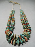 One Of The Best Vintage Santo Domingo Native American Navajo Royston Turquoise Necklace-Nativo Arts