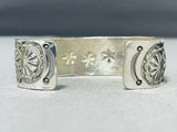 One Of The Most Intricate Vintage Native American Navajo All Sterling Silver Bracelet-Nativo Arts