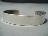 Importasnt Ray Adakai Vintage Native American Navajo Sterling Silver Bracelet Cuff-Nativo Arts