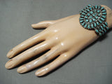 Authentic Vintage Native American Navajo Larry Moses Begay Turquoise Sterling Silver Bracelet-Nativo Arts
