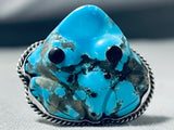 Important Ben Begaye (d.) Vintage Native American Navajo Hand Carved Toad Turquoise Ring-Nativo Arts