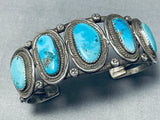 Impressive Vintage Native American Navajo Turquoise Sterling Silver Bracelet-Nativo Arts