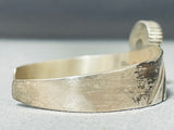 Quality Vintage Native American Navajo Lapis Sterling Silver Geometric Bracelet-Nativo Arts