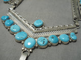 Incredible Vintage Native American Navajo Turquoise Sterling Silver Necklace Old1599.95-Nativo Arts