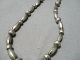 Incredible Vintage Navajo Blue Gem Turquoise Necklace Sterling Silver-Nativo Arts