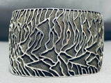 One Of The Most Detailed Native American Navajo Sterling Silver Bracelet Cuff-Nativo Arts