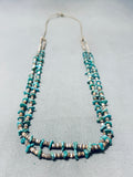 Native American Cute Vintage Santo Domingo Old Kingman Turquoise Heishi Necklace-Nativo Arts