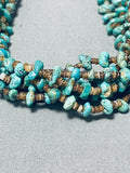 Native American Phenomenal Vintage Santo Domingo 7 Strand Turquoise Heishi Necklace-Nativo Arts