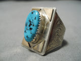 Incredible!! Vintage Navajo Turquoise Sterling Silver Native American Ring-Nativo Arts