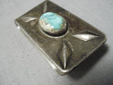 Unique Vintage Native American Navajo Pilot Mountain Sterling Silver Money Clip Old-Nativo Arts