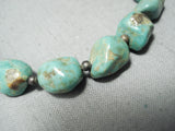 Uber Chunky Vintage Native American Navajo Royston Turquoise Sterling Silver Necklace-Nativo Arts