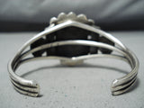 Important Navajo Native American Damale Turquoise Sterling Silver Bracelet-Nativo Arts