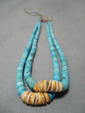 Quality Early Vintage Native American Navajo Blue Gem Turquoise Jacla Pendant Old-Nativo Arts