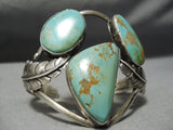 One Of The Best Vintage Native American Navajo Royston Turquoise Sterling Silver Bracelet Old-Nativo Arts