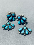 Wonderful Vintage Native American Zuni Turquoise Sterling Silver Earrings-Nativo Arts