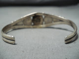 Breathtaking Vintage Native American Navajo Denim Lapis Sterling Silver Bracelet Old-Nativo Arts