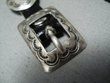 Superb Vintage Native American Navajo Kingman Turquoise Sterling Silver Concho Belt-Nativo Arts