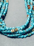 Native American Authentic Singer Rare Turquoise Sterling Silver Necklace-Nativo Arts