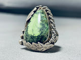 Unforgettable Vintage Native American Navajo Damale Turquoise Sterling Silver Ring-Nativo Arts