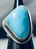 Important Native American Navajo Tommy Jackson Turquoise Sterling Silver Ring-Nativo Arts